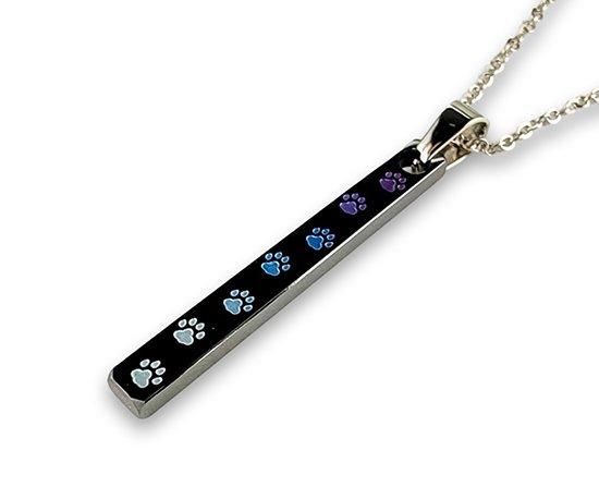 Hizm/SK accessory/にゃんこ散歩ペンダントM 4mm幅 暗色グラデ