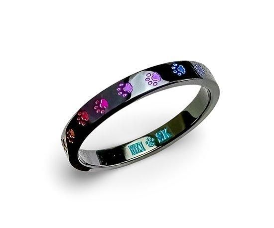 Hizm/SK accessory/にゃんこ散歩リング3mm幅 多色グラデ ピアノ Hizm/SK accessory/にゃんこ散歩リング3mm幅 多色グラデ ピアノ