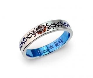 Hizm/BLUE ROSE/Tribal Red Rose  Ring 4mm/