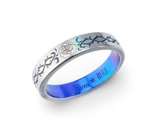 Hizm/BLUE ROSE/Tribal White Rose  Ring 4mm/
