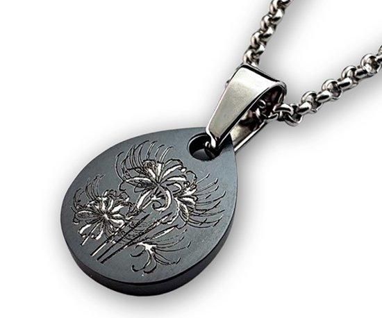 一点のみ】Hizm/SK accessory/札形ペンダントトップM 燦然彼岸花 一点のみ】Hizm/SK accessory/札形ペンダントトップM 燦然彼岸花