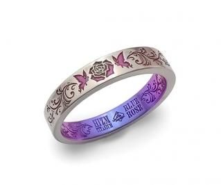 Hizm/BLUE ROSE/Graceful Butterfly Pink Rose Ring 4mm