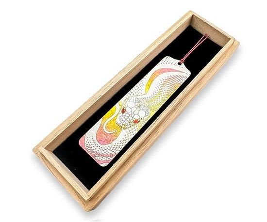 一点のみ】Hizm/SK accessory/札形ペンダントトップS 灰銀黒桜