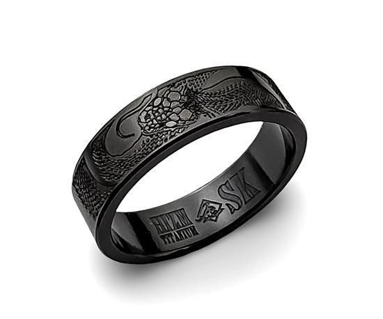Hizm/SK accessory/大輪閃光散華6mm幅 黒銀マットブラック仕上げ