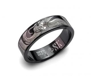 Hizm/SK accessory/燦然彼岸花リング6mm幅【墨銀色】ピアノ Hizm/SK accessory/燦然彼岸花リング6mm幅【墨銀色】ピアノ