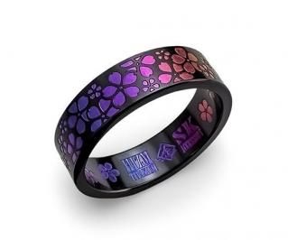 Hizm/SK accessory/燦然彼岸花リング6mm幅【闇夜色】ピアノ Hizm/SK accessory/燦然彼岸花リング6mm幅【闇夜色】ピアノ