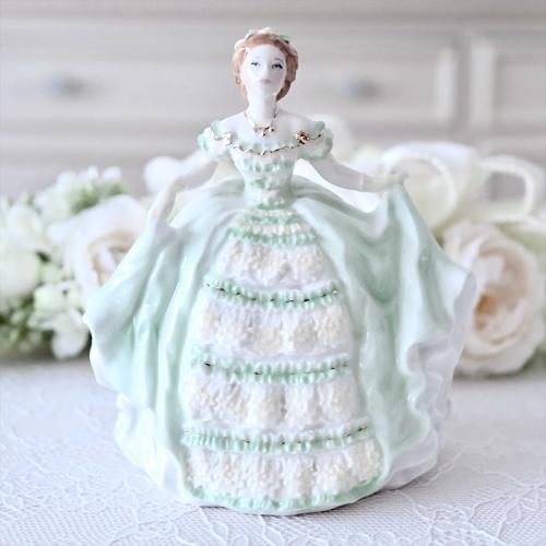 英国　素敵　ロイヤルウースター　ミニフィギュリン　Lady Jane　F3 英国 素敵 ロイヤルウースター ミニフィギュリン Lady Jane