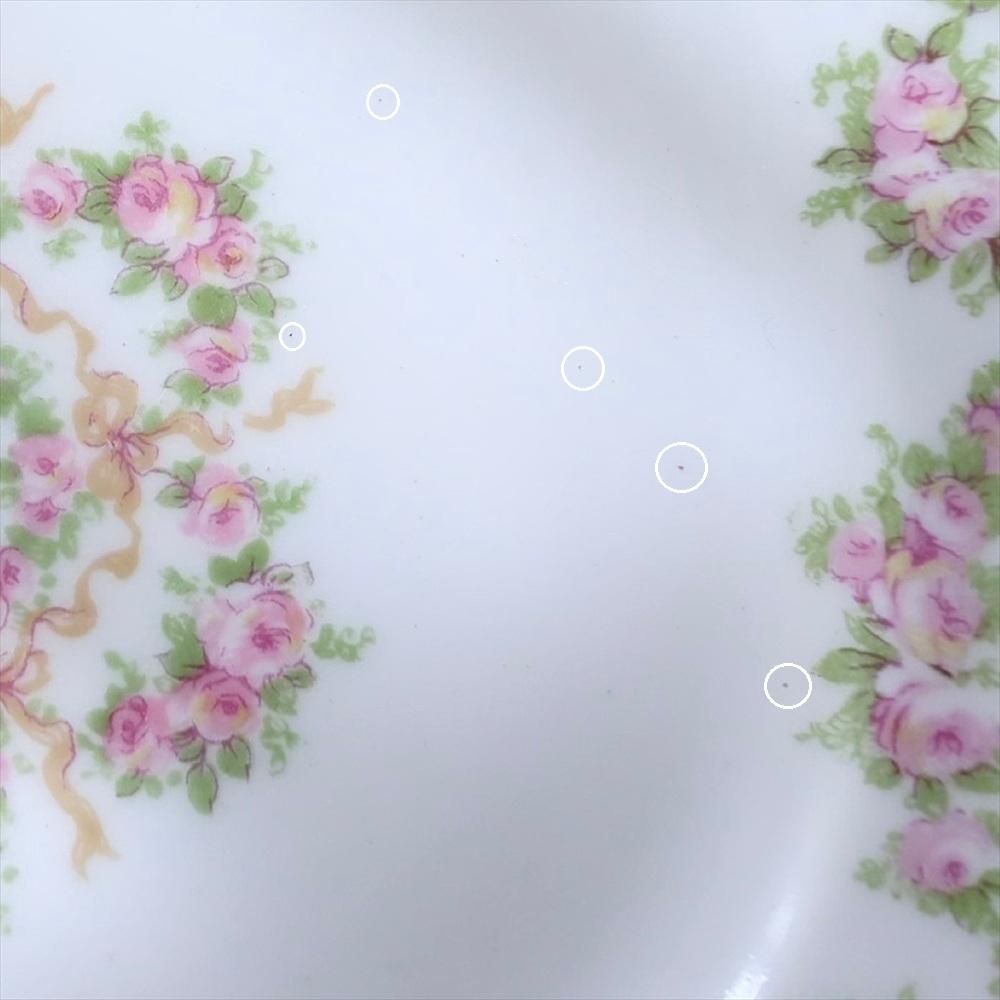 少し訳あり】アビランドリモージュ842 リボンと薔薇のガーランド