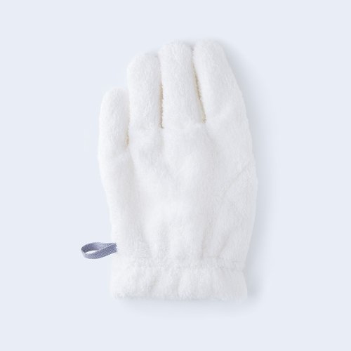 hair drying glove LEFT white