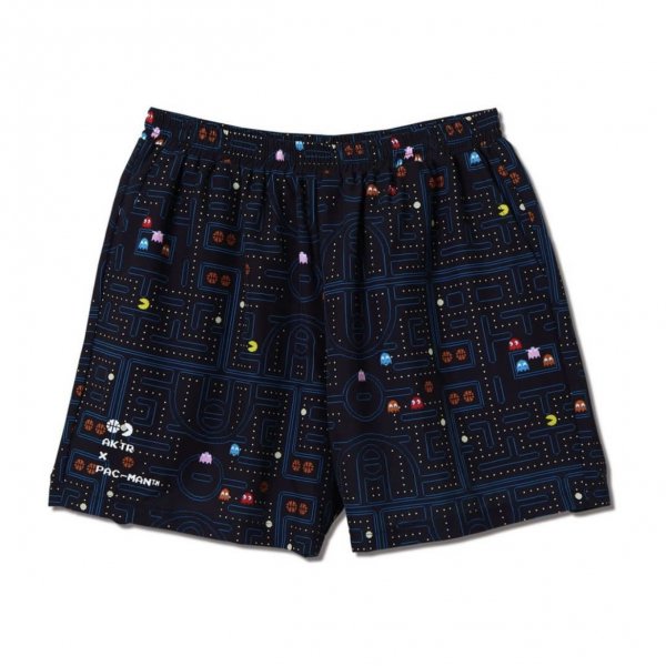 <img class='new_mark_img1' src='https://img.shop-pro.jp/img/new/icons14.gif' style='border:none;display:inline;margin:0px;padding:0px;width:auto;' />PAC-MAN™ x AKTR MAZE SHORT WIDE PANTS BLACK