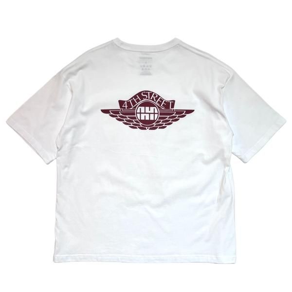 4TH STREET Wing logo tee (white)