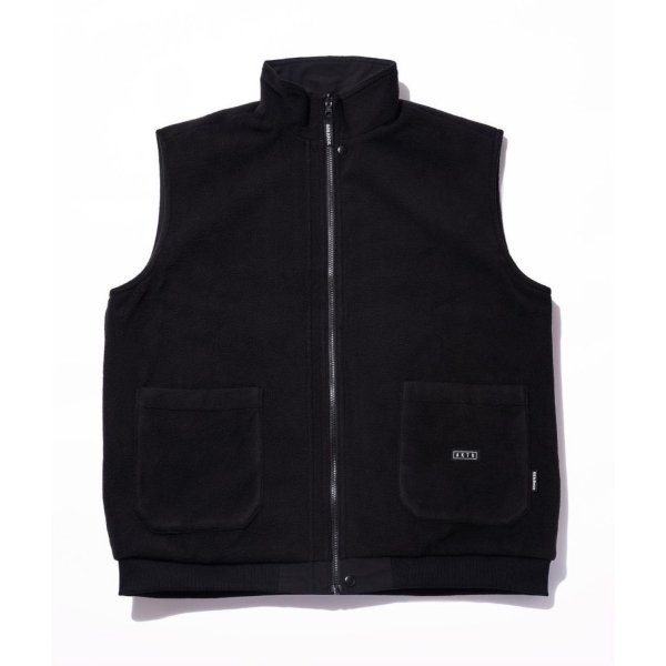 68xAKTR REV FLEECE VEST JACKET BKxBK