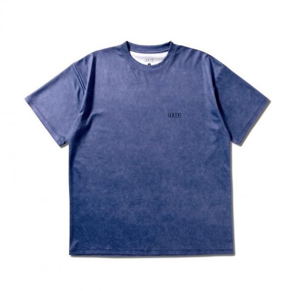 MOCK GARMENT DYED LOOSE FIT SPORTS TEE BL