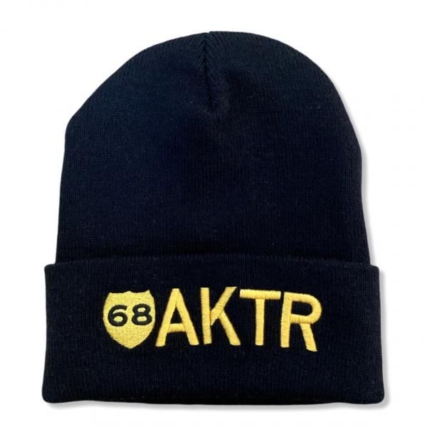68xAKTR LOGO KNIT CAP BK