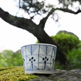 古伊万里 江戸幕末 明治時代物 富貴長春銘 染錦 蕎麦猪口 有田焼