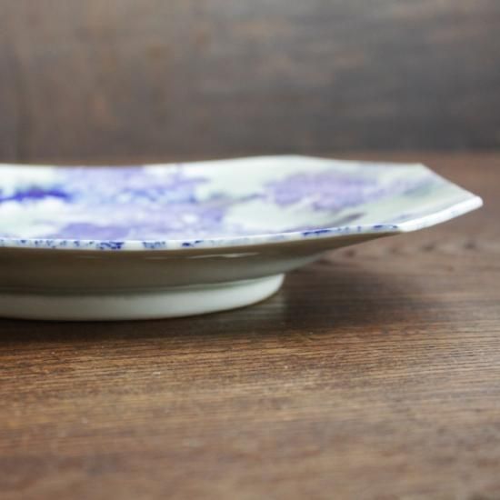 印判角皿 大黒恵比寿 大皿 時代 工芸品
