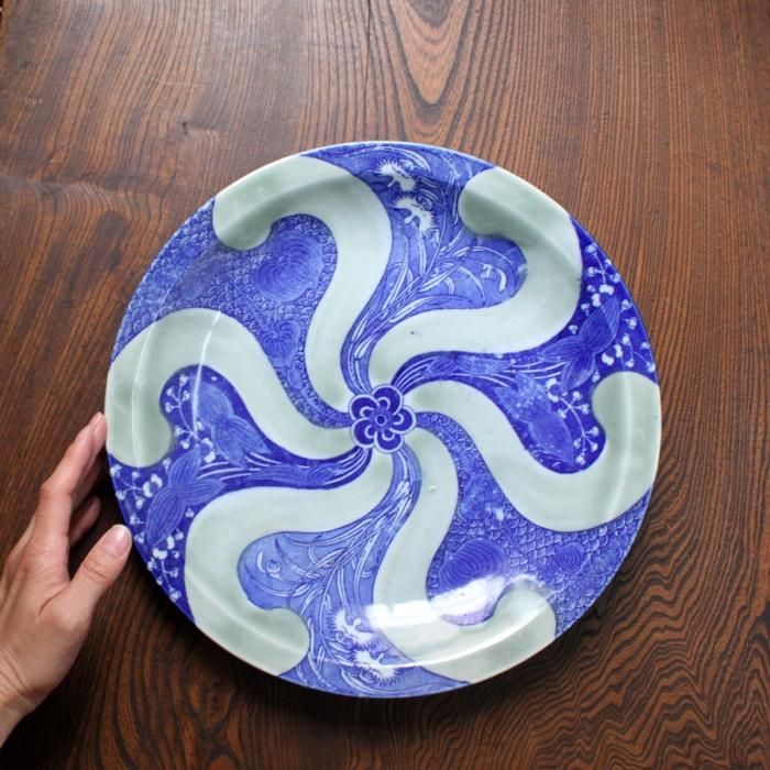 明治時代 飾り大皿 46㌢ 美術品・アンティーク・コレクション