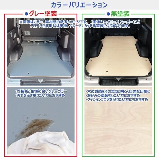 トヨタ 200系 ハイエース スーパーGL ロング・標準ボディ フロア