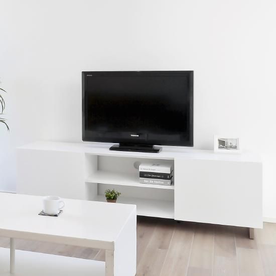 AVボード テレビ台 収納 白 ホワイト 塗装 シンプル 幅約160cm AVボード テレビ台 収納 白 ホワイト 塗装 シンプル 幅約160cm
