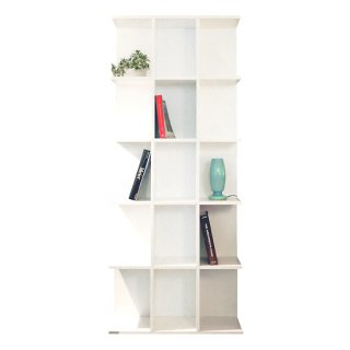 本棚 ブックシェルフ チェスト 収納 白 ウレタン塗装 マット 幅75cm 高さ180cm LIBRO（リブロ）ホワイト