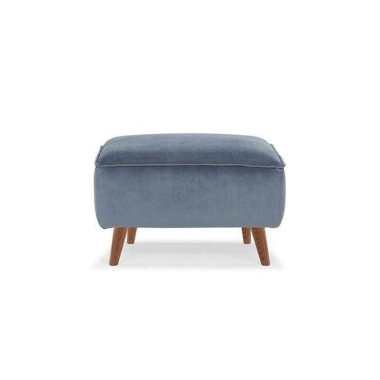 オットマン 北欧 可愛い スモーキーカラー ベロア 丸 カウチソファ　TAYLER（テイラー）オットマン ダストブルー