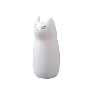 猫型傘立て　ホワイト　ミニサイズ　フラワーベース　ライトファニチャー　陶器
