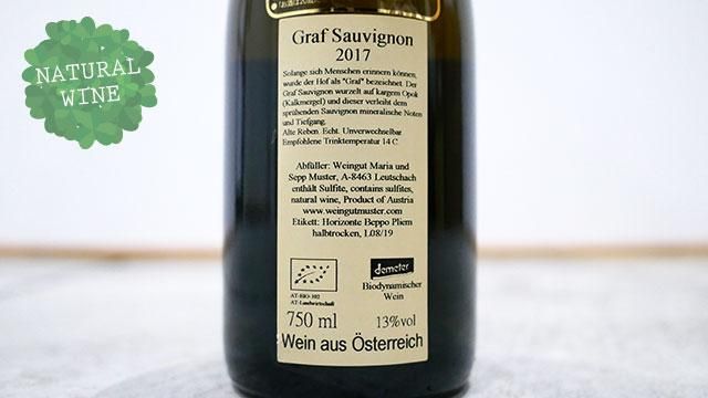 3750] Graf Sauvignon 2017 Maria & Sepp Muster / グラーフ