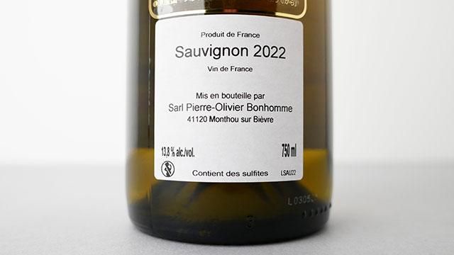 2640] Sauvignon 2022 Pierre-Olivier Bonhomme / ソーヴィニヨン 2022