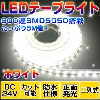 <img class='new_mark_img1' src='https://img.shop-pro.jp/img/new/icons7.gif' style='border:none;display:inline;margin:0px;padding:0px;width:auto;' />LEDơץ饤 5m ɿ 24V 600ϢSMD5050  ١ ۥ磻 /ȥå//ledܾ