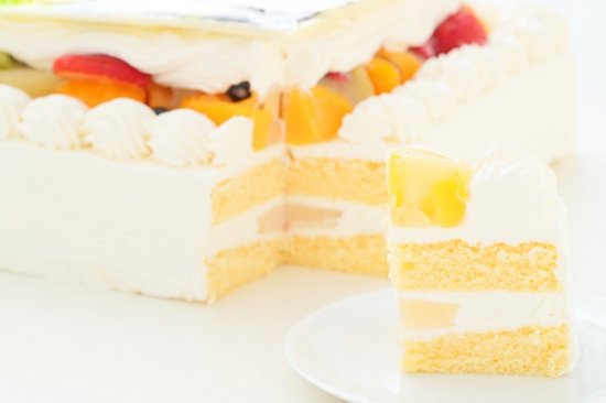 写真ケーキ9号27ｃｍ 27ｃｍの大きいスクエアバースデーケーキを通販でお承りしています