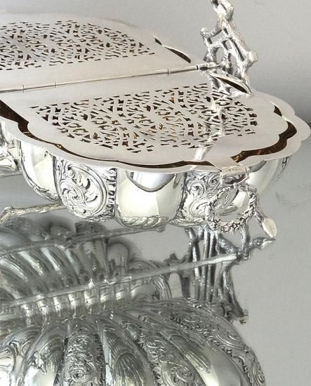 英国】 ビクトリアンのビスケットウォーマー【シルバープレート