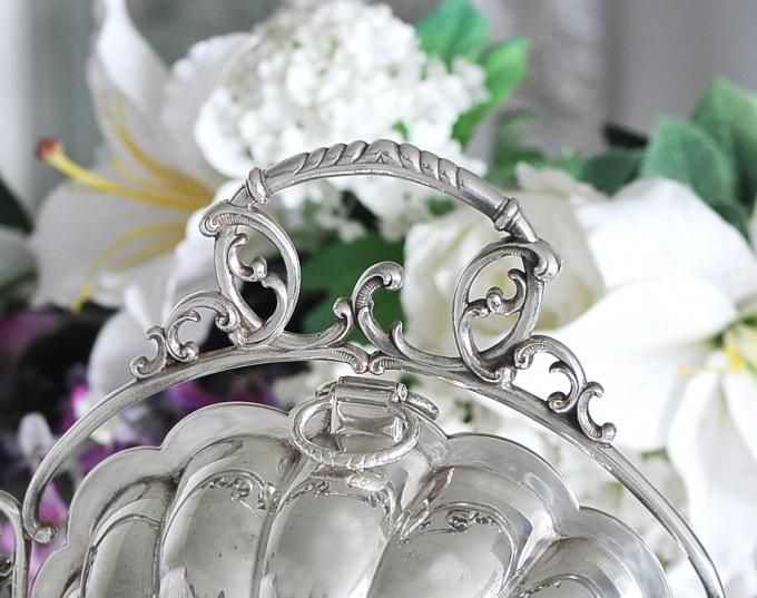 英国アンティーク銀器【シルバープレート】ビスケットウォーマー