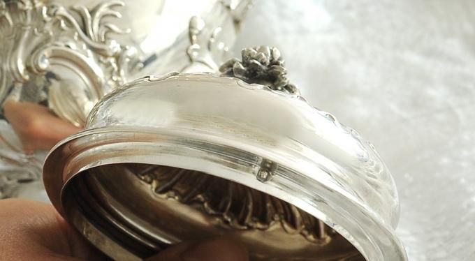 仏アンティーク銀器【純銀950】ティーセット Puiforcat ピュイ