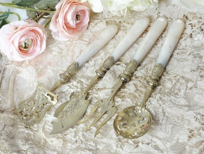 フランス アンティーク カトラリー 純銀 シルバー サービング