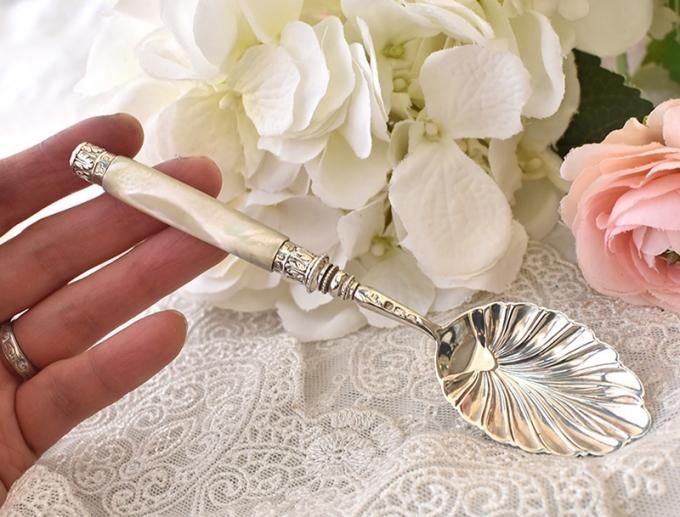 希少✨純銀製　✨イギリスアンティーク　フィリグリースプーン❤︎ 19世紀 イギリス 純銀ティースプーン / Solid Sterling Silver
