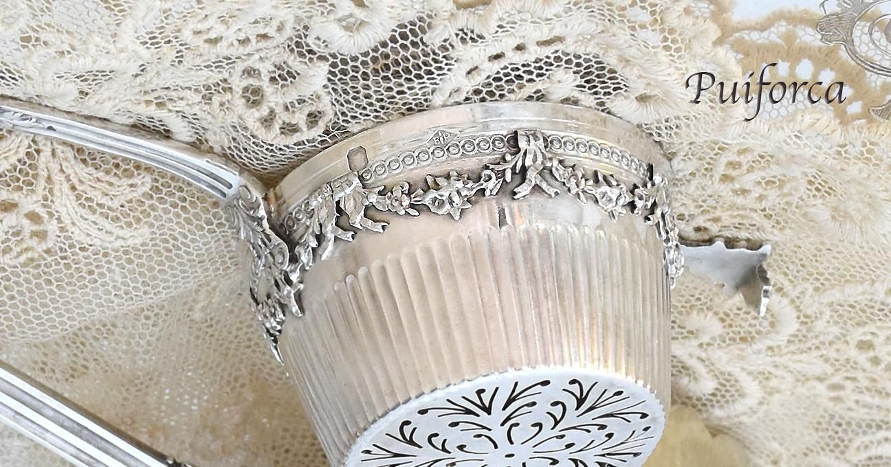 仏アンティーク【銀950】ティーストレーナー◇Puiforcat ピュイ