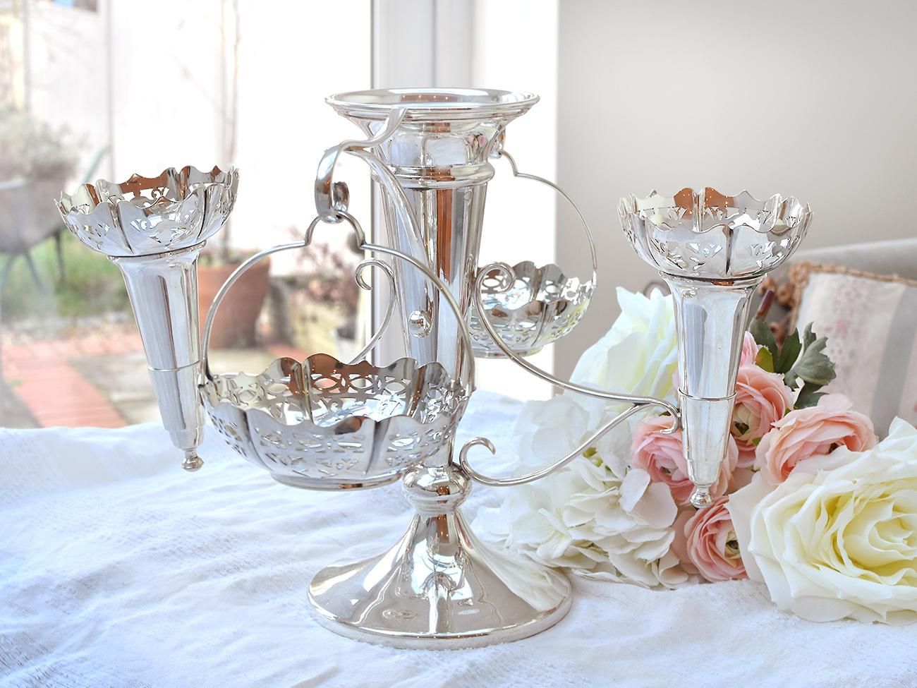英国アンティーク【シルバープレート】イパーン Epergne 1875g 英国アンティーク【シルバープレート】イパーン Epergne 1875g