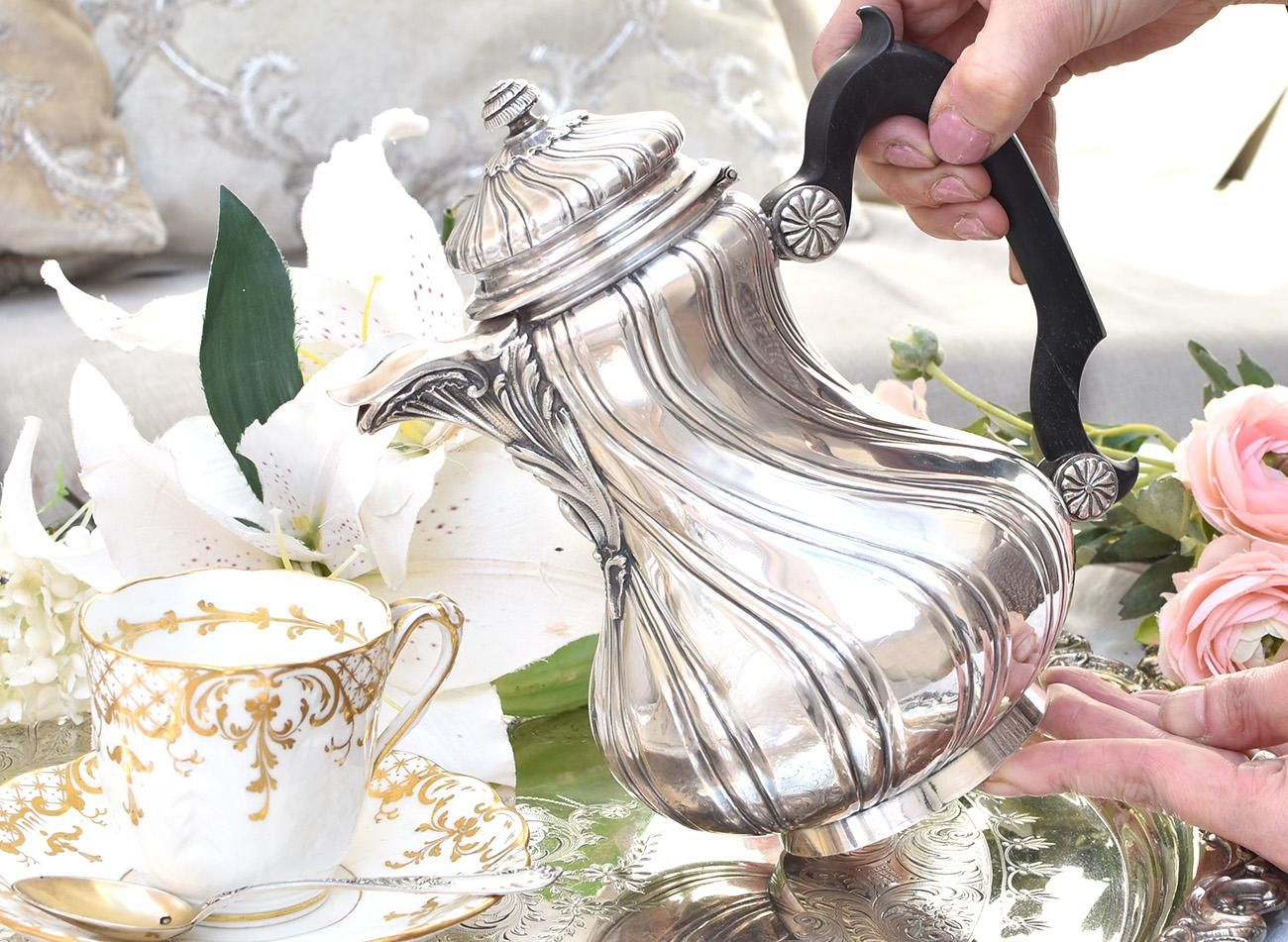 仏アンティーク銀器【銀950】c.1890 コーヒーポット BOIN