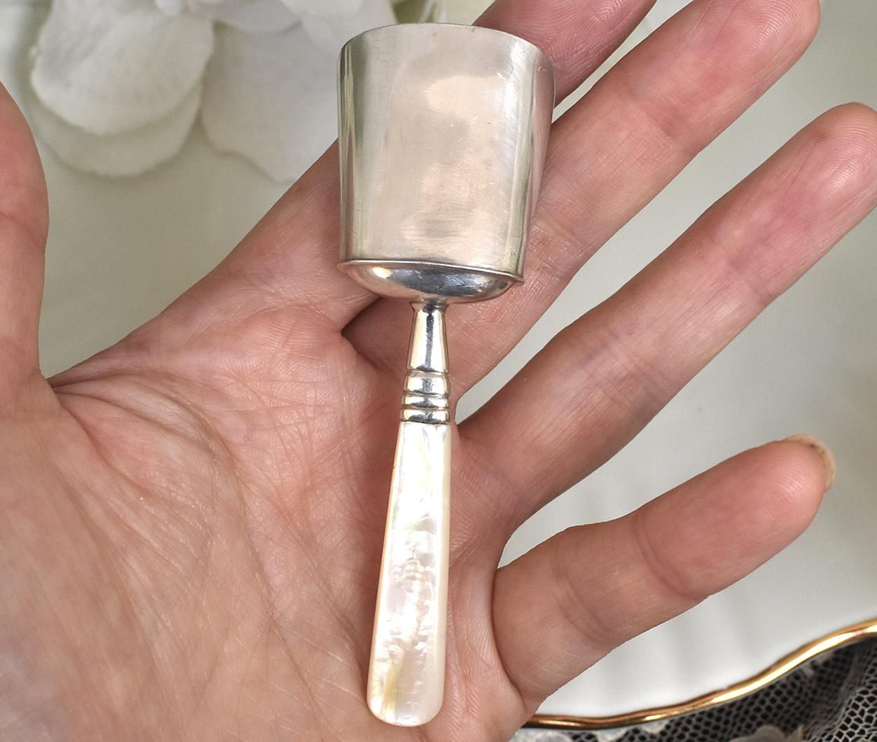 英国銀器【純銀】1813年 キャディースプーン - Edwardian Dreams