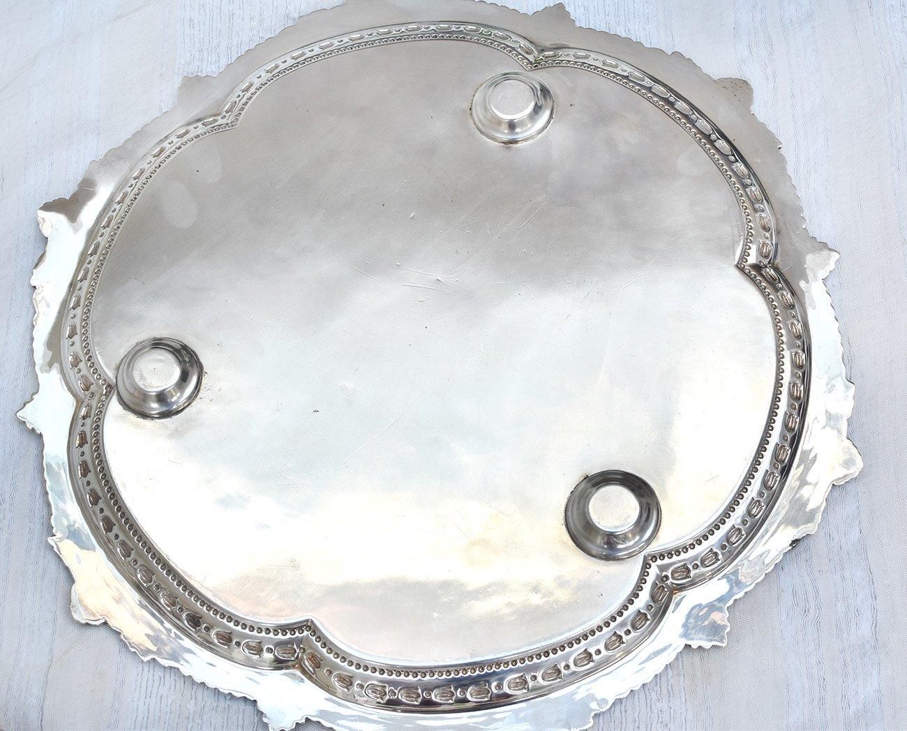 英国アンティーク銀器【シルバープレート】サルヴァ 32cm 英国アンティーク銀器【シルバープレート】サルヴァ 32cm
