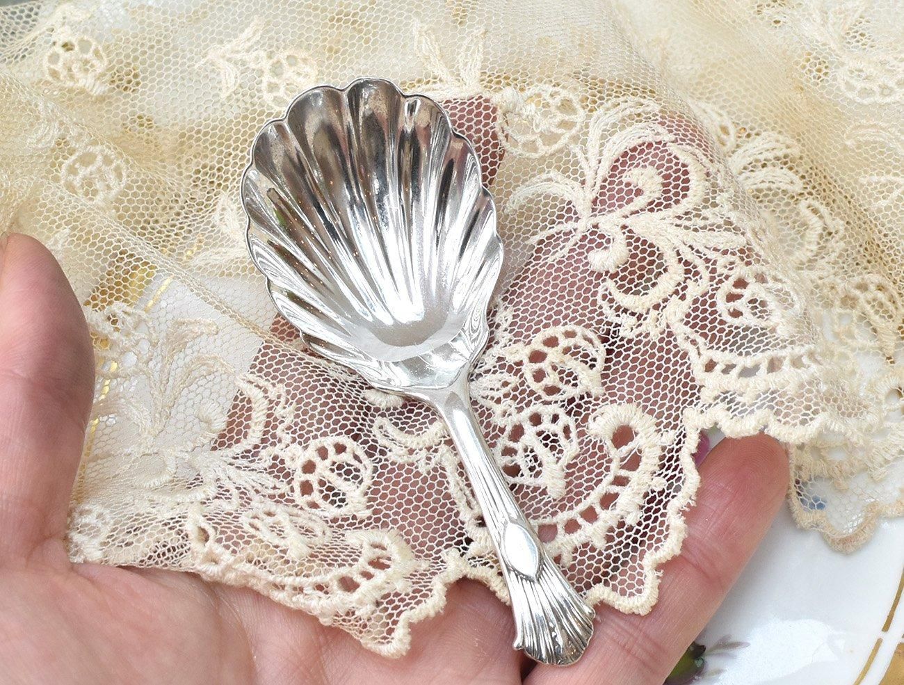 純銀】1919年 キャディースプーン - Edwardian Dreams Antiques 純銀】1919年 キャディースプーン - Edwardian Dreams Antiques
