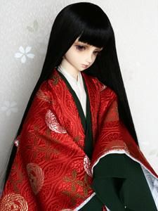 彦兵衛mini】ゆったりサイズ！正絹訪問着〜深緑色地に鳳凰・萩