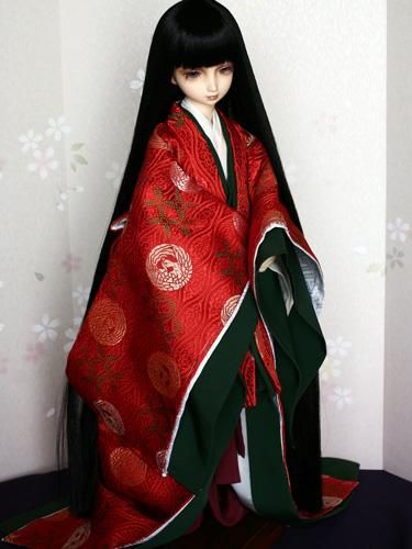 袿と単紅緋（べにひ）SD・13SD・DD共通j-0008R - 彩花 ドールの