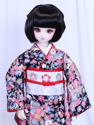 MSD SDMサイズ 振袖 着物 ドール 下駄付き 着物 kimono SDM MSD MDD - 彩花 ドールのための着物と衣裳