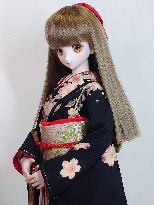 振袖 黒地に桜