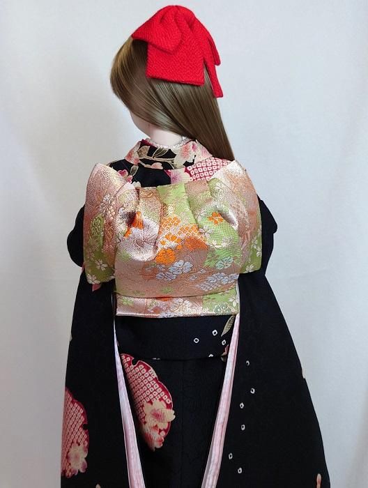 振袖 黒地に桜