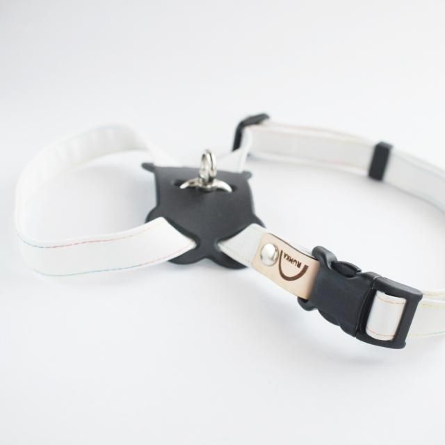 オレンジフラワービオラ(①)ダブルリボン、わんちゃん猫ちゃん用首輪 オレンジフラワービオラ(①)ダブルリボン、わんちゃん猫ちゃん用首輪