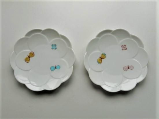 ロールセリニャック 小物皿 ピンク 蝶々