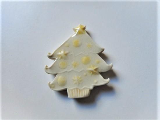 Tomi Kobo クリスマスツリーの箸置き 白 猫の道草 Tomi Kobo クリスマスツリーの箸置き 白 猫の道草