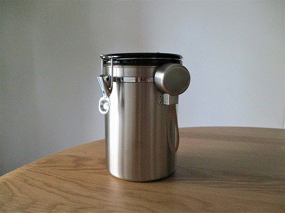 ステンレス鋼 コーヒー豆保存容器(密閉型)
